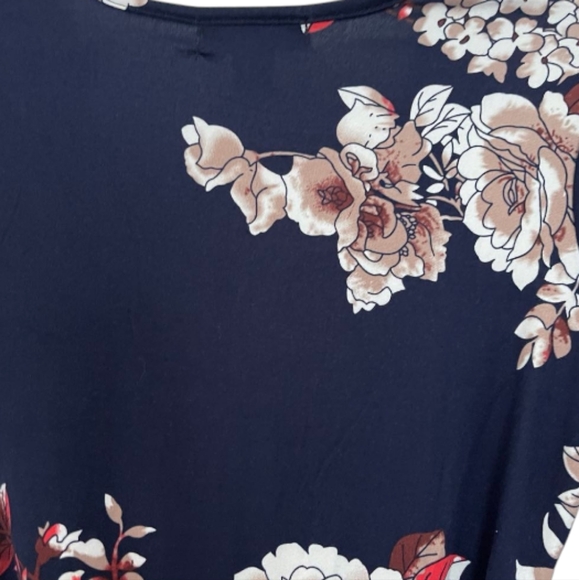 Multi-Coloured Majora Women's Long Sleeve Faux-Wrap Mini Dress - Picture 6 of 12